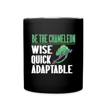 Chameleon Gifts - Tasse einfarbig - Schwarz - Vorne