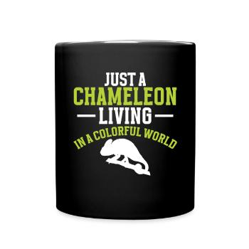 Chameleon Gifts - Tasse einfarbig - Schwarz - Vorne