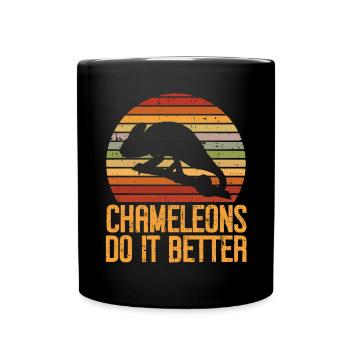 Chameleon Gifts - Tasse einfarbig - Schwarz - Vorne