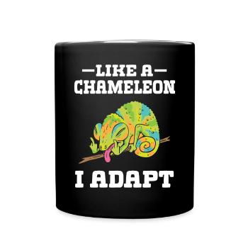 Chameleon Gifts - Tasse einfarbig - Schwarz - Vorne