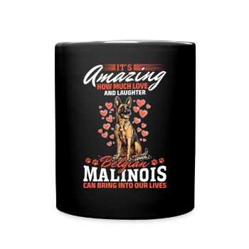 Belgian Malinois Lover Dog Owner - Full Colour Mug - black - Front