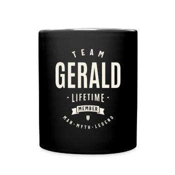 Team Gerald Lifetime Member Funny Name Gerald - Full Colour Mug - black - Front