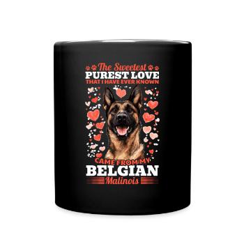 Belgian Malinois Lover Dog Owner - Full Colour Mug - black - Front