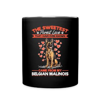 Belgian Malinois Lover Dog Owner - Full Colour Mug - black - Front