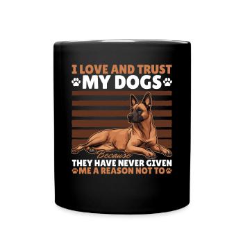 Belgian Malinois Lover Dog Owner - Full Colour Mug - black - Front