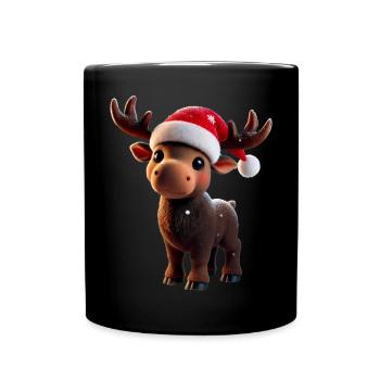 Moose - Mosses - Christmas - Full Colour Mug - black - Front