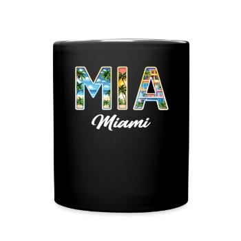 Miami Mia Miami – Ambiance tropicale pour les fans des États-Unis - Mug uni - noir - Devant