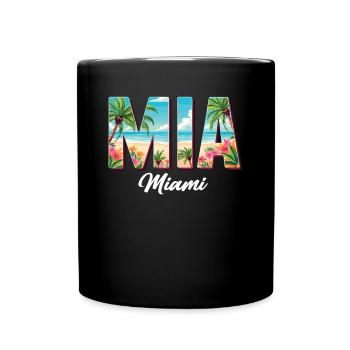 Miami Mia Miami – Ambiance tropicale pour les fans des États-Unis - Mug uni - noir - Devant
