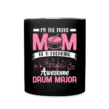 Fière mère d’un tambour-major tambour tambour - Mug uni - noir - Devant