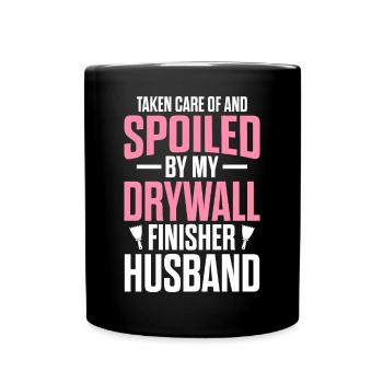 Finisseur de cloisons sèches gâtées Husband Drywall Troc - Mug uni - noir - Devant