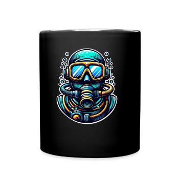 Tauchen Taucher - Tasse einfarbig - Schwarz - Vorne