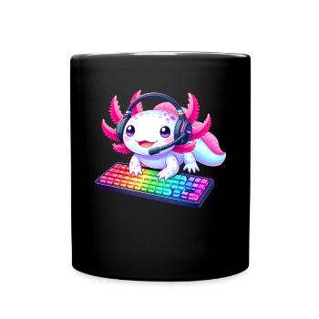 Gamesolotl Axolotl PC Gaming Gamer Lecteur vidéo - Mug uni - noir - Devant