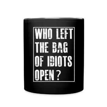 who left the bag - Full Colour Mug - black - Front