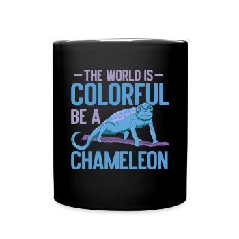 Chameleon Gifts - Tasse einfarbig - Schwarz - Vorne