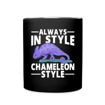 Chameleon Gifts - Tasse einfarbig - Schwarz - Vorne