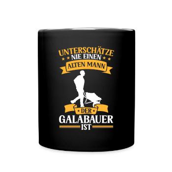 Vieil homme le paysagiste paysagiste est paysagiste - Mug uni - noir - Devant