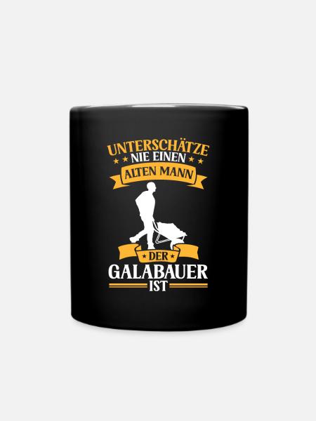 Vieil homme le paysagiste paysagiste est paysagiste - Mug uni - noir