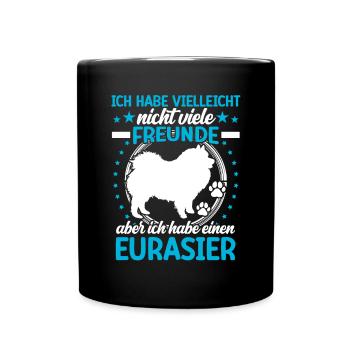Eurasier is my friend Eurasian Spitz - Full Colour Mug - black - Front