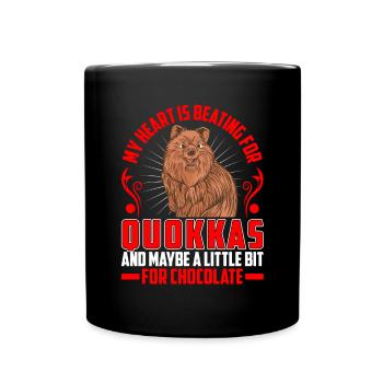 Battements de cœur pour Quokka Marsupial Quokka - Mug uni - noir - Devant