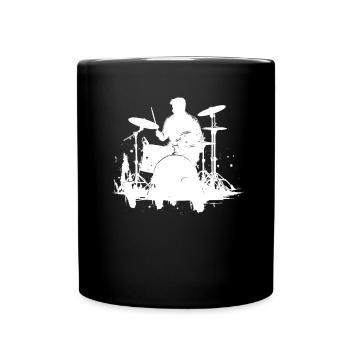 Croquis du batteur - Mug uni - noir - Devant