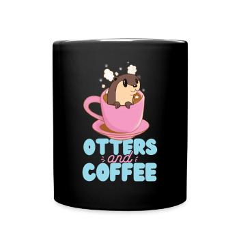 Otter Coffee Otters And Coffee - Full Colour Mug - black - Front