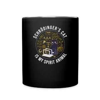 Physique Quantum Nerd Dead + Alive Schrödingers - Mug uni - noir - Devant