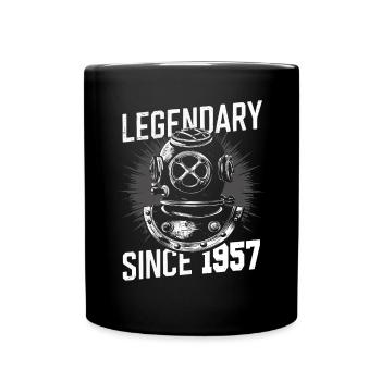 Légendaire depuis 1957 - Plongeur Anniversaire - Mug uni - noir - Devant