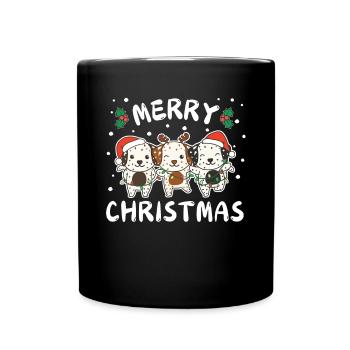 Joyeux Noël Doux Noël Dalmatien - Mug uni - noir - Devant