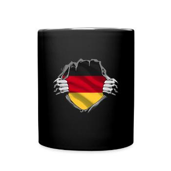Germany's flag in the heart - Full Colour Mug - black - Front