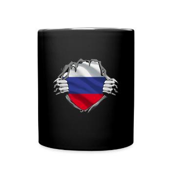 Russian flag unveiling - Full Colour Mug - black - Front