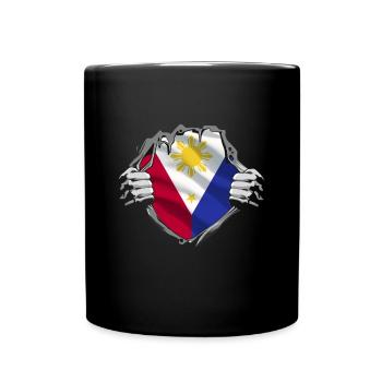 Filipino Flag Pride - Full Colour Mug - black - Front