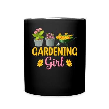 Jardinière jardinière amoureuse des plantes - Mug uni - noir - Devant