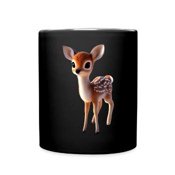 Deer Fawn Costume Roebuck Deer Cute Deer Fawn - Full Colour Mug - black - Front