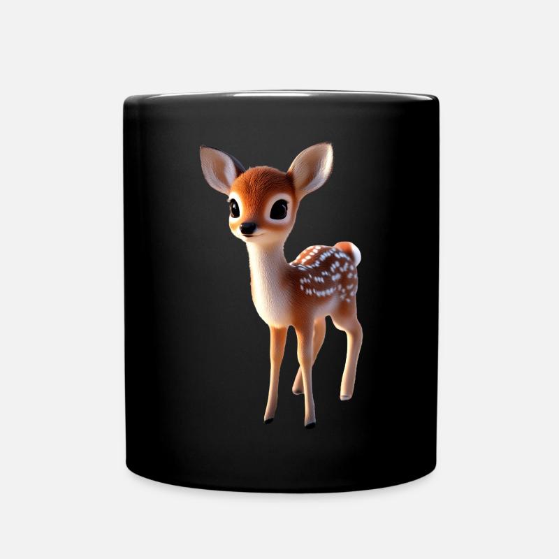 Reh Rehkitz Kostüm Rehbock Rehe Süßes Reh Kitz - Tasse einfarbig - Schwarz