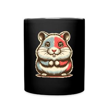 Hamster - Tasse einfarbig - Schwarz - Vorne
