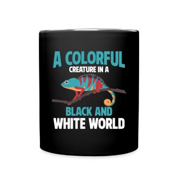 Chameleon Gifts - Tasse einfarbig - Schwarz - Vorne