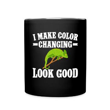Chameleon Gifts - Tasse einfarbig - Schwarz - Vorne