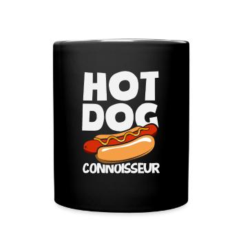 Hot Dog Connoisseur Delight for Gourmets - Full Colour Mug - black - Front