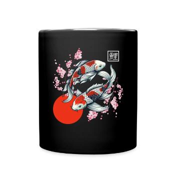 carpe koï japonaise poisson nishikigoi - Mug uni - noir - Devant