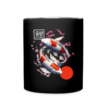 carpe koï japonaise poisson nishikigoi - Mug uni - noir - Devant