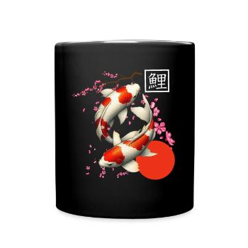 carpe koï japonaise poisson nishikigoi - Mug uni - noir - Devant