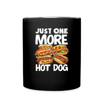 Just a hot dog lover design - Full Colour Mug - black - Front