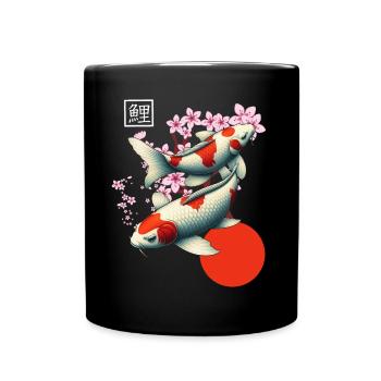 carpe koï japonaise poisson nishikigoi - Mug uni - noir - Devant