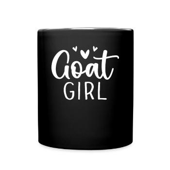 Chèvre Fille Chèvre Amoureux Chien Lover Landw - Mug uni - noir - Devant