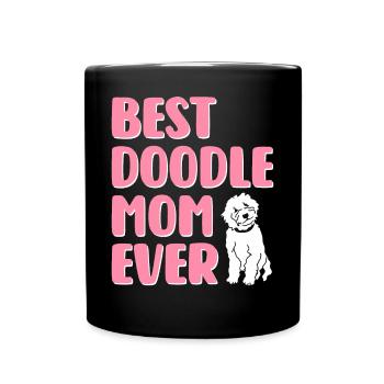 Beste Doodle-Mama aller Zeiten Golden Doodle Hunde - Tasse einfarbig - Schwarz - Vorne