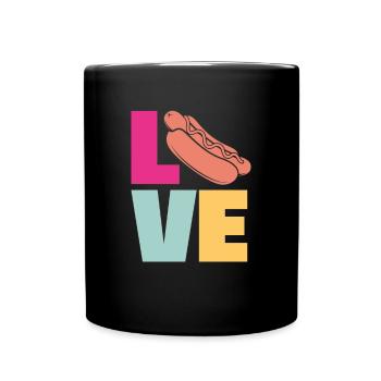 Love for hot dog fans - Full Colour Mug - black - Front