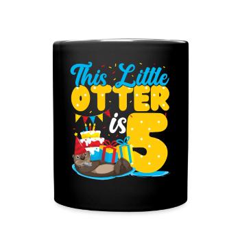 Anniversaire de la loutre Cette petite loutre - Mug uni - noir - Devant