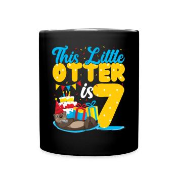 Anniversaire de la loutre Cette petite loutre - Mug uni - noir - Devant