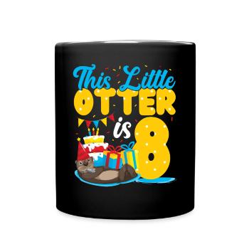 Anniversaire de la loutre Cette petite loutre - Mug uni - noir - Devant