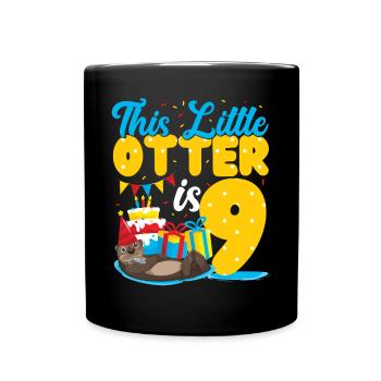 Anniversaire de la loutre Cette petite loutre - Mug uni - noir - Devant